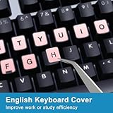 2pcs Colorful Keyboard Stickers, Universal Computer Keyboard Decals, Replacement Letter Stickers for Keyboard, Strong Adhesion, Non-Damaging to Keyboard