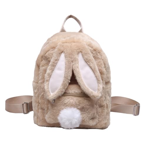 e-super Cute Plush Rabbit Ears Backpack for Girls Bunny Shoulder Bag Teens School Bag for Kids Plush Animals Travel Bag