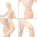 kukmakri 5 Pack Posable Art Figure Model - 12 Inch Wooden Mannequin, Natural Flexible Drawing Mannequin for Artists - Art Mannequin for Sketching, Painting & Posable Figure Design