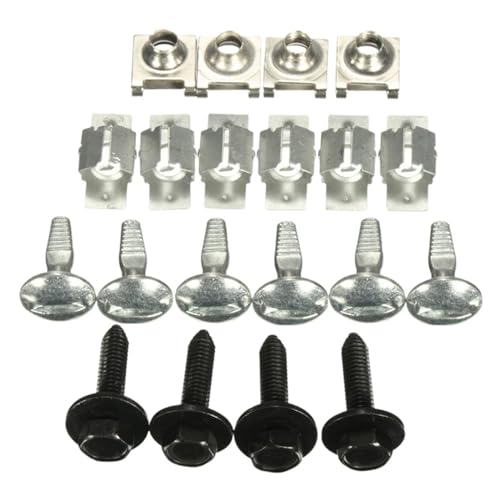 [Replacement] 20 Pcs Engine Cover Fixing Fitting Clips Screws,Kit for Citroen, C5, for Peugeot, 407 LIHONGMM