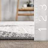 nuLOOM Gianna Contemporary Geometric Checker Tile Runner Rug, 2' 8" x 8', Grey