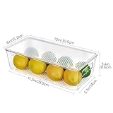 Vtopmart 8pcs Clear Organizers and Storage Bins with Lids, Stackable Plastic Storage Containers with Handles for Fridge, Freezer, Pantry, Cabinet, Kitchen Organization