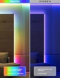 PAUTIX RGB Smart IC COB LED Strip Light Color Chasing,5V USB UL-Listed Multicolor Flexible Tape Light 6.56ft/2m with Music Mode/APP Control,for TV,Bedroom,Party DIY Decoration