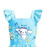 Girls Princess Dress Toddler Ruffle Sleeves Cartoon Casual Clothes Cute Anime Playwear Dresses