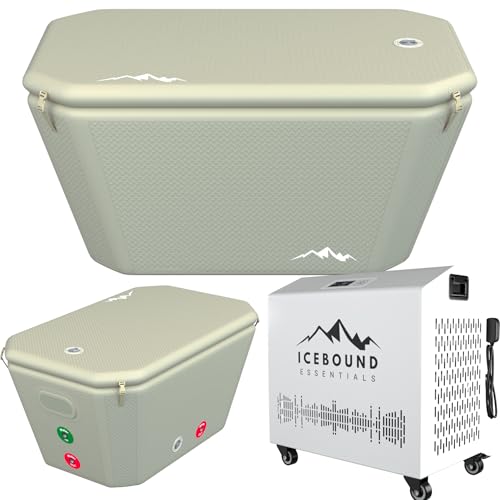 Ice Bath Tub with Water Chiller - 1HP Efficient Hot and Cold Water Chiller for Ice Bath - Premium Ice Bath Tub with Chiller - WiFi - Filter - Ozone/UV - Cold Plunge with Water Chiller