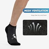 BAMBOO COOL Men's Ankle Socks Athletic Cushioned Moisture Wicking, Running Socks Arch Support Breathable, 8 Pack L