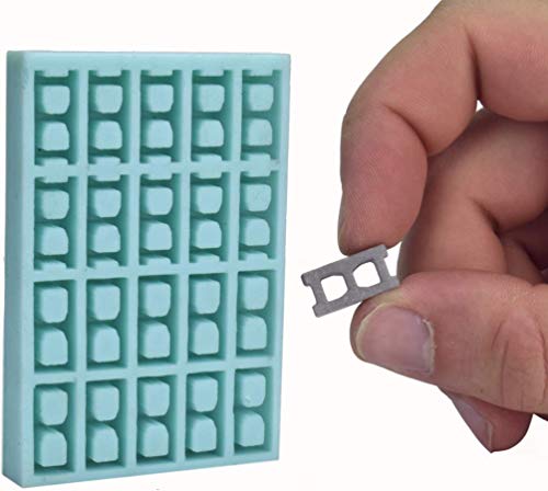 Acacia Grove Miniature Cinder Block Mold, Silicone Rubber (1:24 Scale)