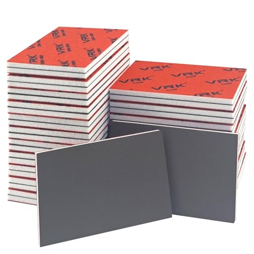 VRKET 28 Pcs 180-3000 Grit Sanding Sponge,Ultra Fine Sandpaper,Soft Foam Hand Sander Block Wet Dry Sanding Pads for Automobile Wood Furniture Metal Drywall Polishing