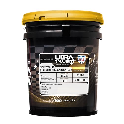 ULTRA 1PLUS SAE 75W-80 Full Synthetic HD Transmission Fluid, API GL-4 (5 Gallon Pail)