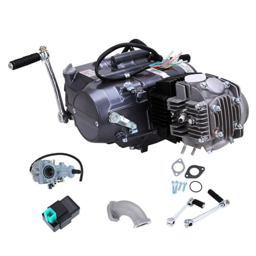 LIYUANJUN 125CC 4-Stroke Engine Motor Kit, Single Cylinder Air-Cooled Motor Engine for Honda CRF50 XR50 CRF70 Z50R QR50 Dirt Pit Bike, Engine Kit with Manual Clutch and PZ22 Carburetor