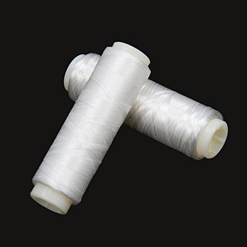 ANGLER DREAM 2PCS Bait Elastic Thread Sea Fishing Tying Material 0.2mm 656FT Per Spool Stretchy Invisible Sea Fishing Line Keeping Bait On Hook