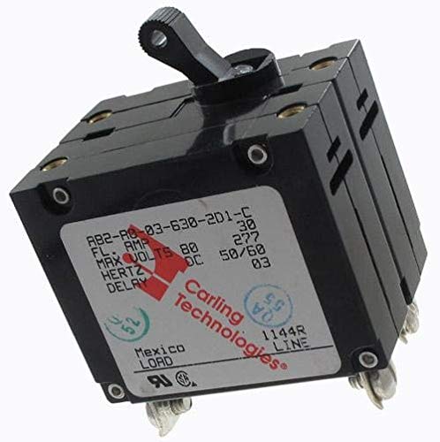 Magnetic Hydraulic Circuit Breaker, A Series, 30 A, 2 Pole, 277 V, 5 kA