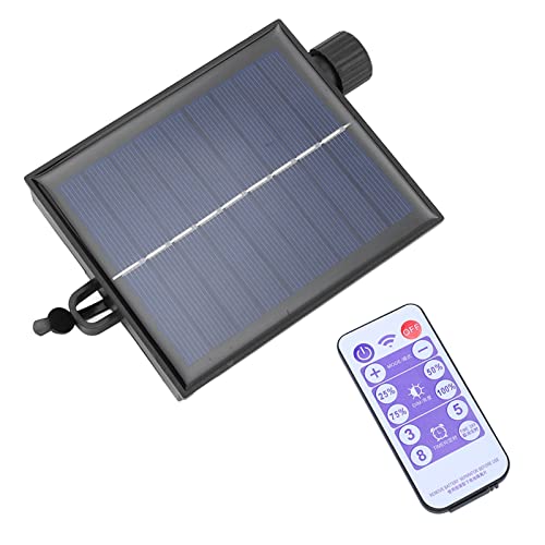 Replacement Solar Panel, Automatic Waterproof Adjustable Solar String Light Control Box with Remote Control, Solar Lamp String Circuit Board (Output Boost 24V)