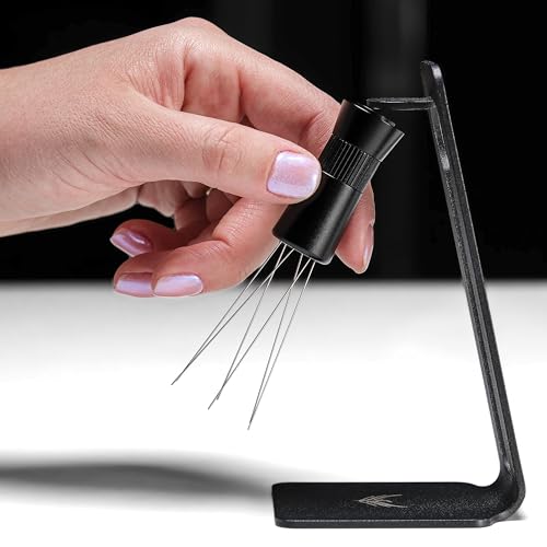 KNODOS WDT Tool Espresso Magnetic Needle Coffee Distrubution Tool With 0.4mm & 0.25mm Needles Premium Espresso Accessories For Coffee Bar (Model B)