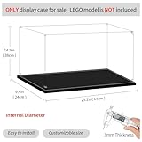 LILIKAKA Acrylic Display Case for Lego 21350 Jaws, 25.19x9.44x14.96inches (64x24x38cm), Protect Your Collectibles from Dust with a Clear Showcase