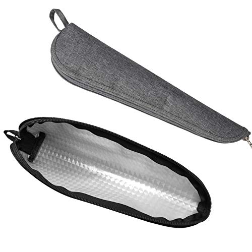 Travel Utensil Sets Carrying Case 2-pack Portable Cutlery Set Bag Reusable Silverware Set Stainless Steel Straws Pouch Chopsticks Knife Fork and Spoon Holder for Bento Lunch Box Black&Grey, Aosbos