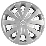 Hubcaps.com - Premium Quality 15" Silver Hubcaps/Wheel Covers fits 2012-2019 Nissan Versa, Heavy Duty Construction (Set of 4)