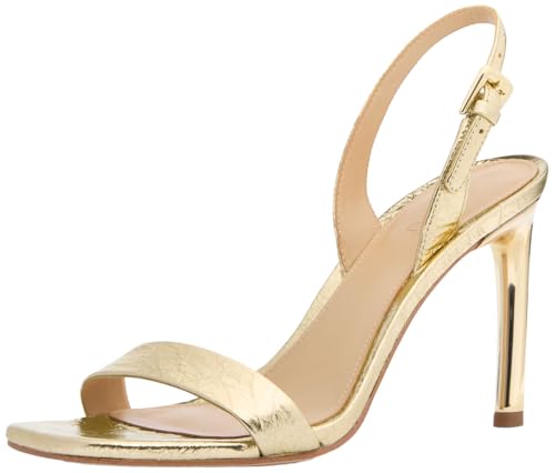 Michael Kors Women's Kasia Heeled Sandal, Pale Gold, 8