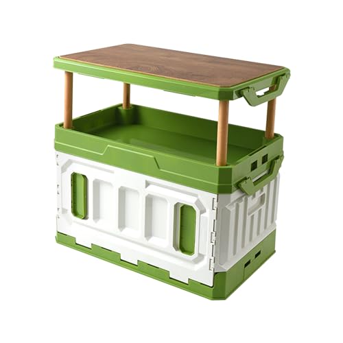 Ergocar Indoor And Outdoor Storage Box, Folding Camping Storage Box, Can Raise The Top Of The Large Capacity Storage Box, With Doors, Suitable For Clothing Storage, Snack Storage, Car Trunk