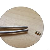 Lock Pin - Tumbler Tweezers - Brushed Stainless Steel, for Locksmith Pinning & Rekeying Kit, 6" Long, grooved for Easy handling, grooved tip for Easy pin gripping, Tools