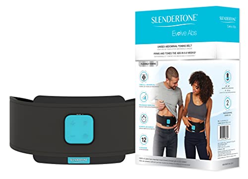 Slendertone Evolve Abs Trainer, EMS Training Device, Abdominal Muscle Trainer, Abdominal Trainer with 12 Programs and 100 Intensities, Portable Muscle Stimulator, for Abdomen Fitness Training