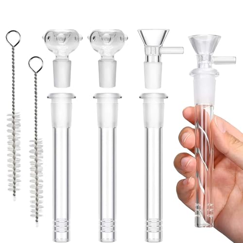 10-Piece Lab-Grade Borosilicate Glass Kit with 4PCS 14mm Funnels, 4PCS Tubes, 2PCS Cleaning Brushes for Labs, Homes & Kitchen Experiments