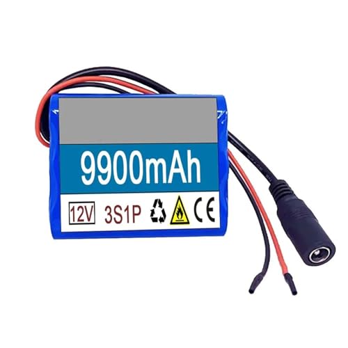 JJHYTRP Bicycle Battery, 3S1P 12V 9900mAh Battery Pack LI-ION Battery 12.6V Super Charge Battery + Charger, Prevent Short Circuit