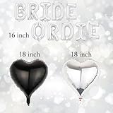 Bachelorette Party Decorations Black and Silver Balloons, Bride or Die Foil Balloons Wine Ballons Diamond Ring Balloons for Bridal Shower Engagement Bachelorette Party Decorations Supplies