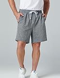 3 Pack: Mens Sweat Shorts Athletic Casual Jogger Shorts with Zipper Pockets, Terry Cloth Performance Tech Activewear (Set 2, Large)