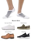 SIXDAYSOX Socks for Men No Show 8 Pairs Size 9-11 White Mesh Knit Low Cut Ankle Socks with Non Slip Grid for Flat Loafer Sneakers