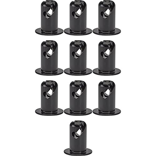 Black Aluminum Quarter Turn Panel Fasteners, .500 Inch Grip, Anodized Finish, Lightweight, Ideal for Racing Car Body Panels, Hoods, Trunk Lids, Access Panels, Trap Doors, Pack of 10