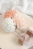 Artificial Wedding Dahlia Flowers 25 pcs Fake Roses with Stem for DIY Wedding Decor Centerpieces Arrangements Bouquets (Shades of Pink)