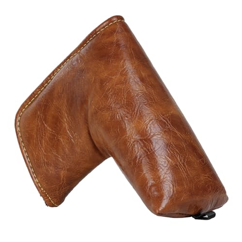 Craftsman Golf Premium Leather Brown Blade Putter Cover Headcover Magnetic Closure for Scotty Cameron Taylormade Odyssey