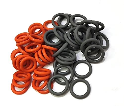 1/4" & 3/8" Pressure Washer QD Colored O-Rings (1/4''&3/8''(25+25) 50 Pack （Red+Grey）,M22 Quick Connect Coupler