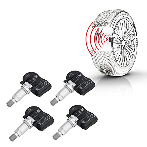 4Pack 36106856209 433MHz Tire Pressure Monitoring System(TPMS) Sensor Compatible with MINI Cooper BMW I3 I8 X1 X2 X5 X6 M2 M235I M240I M3 M4 228I 230I 320I 328D 328I 330E 330I 335I 340I 428I 430I 435I