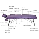 Folding Massage Bed, Beauty Bed Physiotherapy Scraping Household Portable Tattoo Bed with Aluminum Bed Foot Massage Table