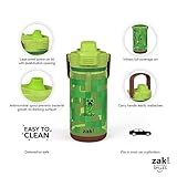 zak! Beacon Bottle Set of 2, Minecraft - 16 oz Each - Durable Plastic - Silicone Spout & Leak-Proof Lid - Dishwasher Safe