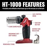 Master Appliance HT-1000 Pro Butane Powered Cordless Heat Gun w/Shrink Tube Reflector, Portable Hot Air Gun, High Shrink with Refill - USA Company