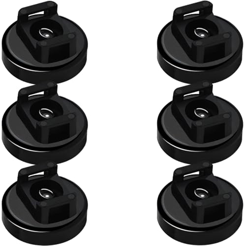 CNHABAGU Magnet Zip Tie Mount Magnetic Zip Ties Mount 25LBS Strong Multipurpose Wire Cable Holder Mount Wire Clips Management for Home Office Marine Electrical Wiring (Black, 6 Piece)