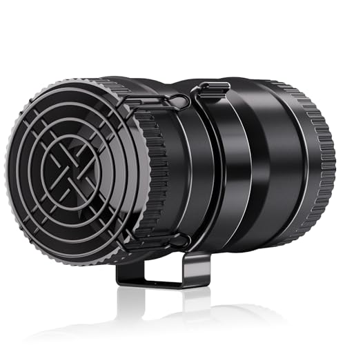 Hon&Guan Boat Blower Fan 3 Inch, 12V Inline Boat Blower Motor Fan, 10000RPM, New Upgraded 7-Blade Engine Blower 130CFM, Durable Marine Bilge Blower, Perfect for Yacht, Caravan, Engine Ventilation