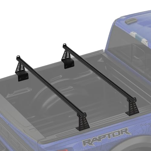 Adjustable 71.3”Truck Bed Rack Cross Bars（2-Pack）For Full-Size Trucks With Soft Roll-Up, Hard Rolling,Tri-Fold, Retract Hard Tonneau Covers|Aluminum Cross Bars|Compatible With Kayak Racks, Bike Racks