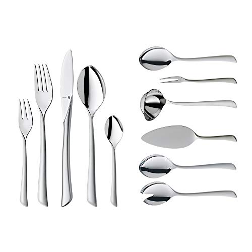 WMF Virginia Cromargan Protect Steel Cutlery Set for 12 People, Silver, 66-Piece