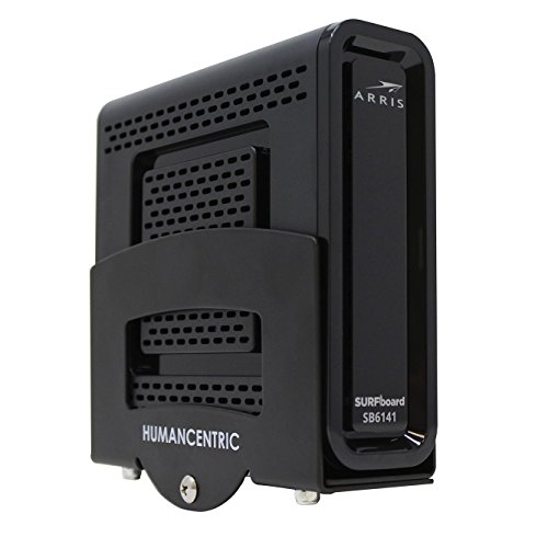 HumanCentric Cable Box and Modem Mount, Adjustable Wall Mount for Small and Wide Devices, Cable Boxes, Modems, DVD Players, Streaming Media Devices, Mount on The Wall Behind TV, Hardware Included