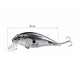 KTGCOZS Pack of 8 8cm/11g Crankbaits Minnow Fishing Lures Hook Tackle Hard Bait Wobbler