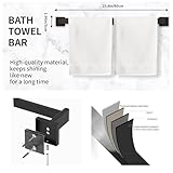 20-Pieces Matte Black Bathroom Accessories Set, 23.6 Inch Bath Towel Bar Set, SUS 304 Stainless Steel Bathroom Hardware Set, Towel Racks for Bathroom Wall Mounted.