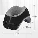 Desk Pillow for Napping,Travel Neck Pillow,Memory Foam Wedge Pillow for Sleeping,Office Pillow Supporting Waist During Reading and Learning,Head Neck Pillow for Camping,School,Back Pillow (Black)