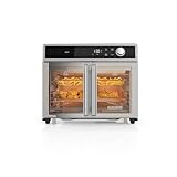 BLACK+DECKER Crisp 'N Bake Air Fryer Toaster Oven Combo, 12 in 1 Countertop Convection Oven Cooks Food Fast, Fits a Whole Pizza or 6 Toast Slices, French Doors with Stainless Steel Finish