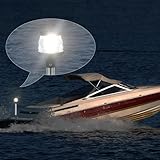 CLGMarine 13 Inchs Stern Anchor Light, Navigation Lights, All Round White LED, 2NM Visibility, Stainless Steel Pole, Removable 2 Pin Plug-in Mount, DC10-24V