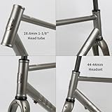 FXTYRXJ Bikes Framest Road Bike Frame 700C Thru Axle Frame 100/142mm Disc Brake Frame 44cm 47cm 50cm 53cm 56cm Cr-mo Steel Bike Frame Shifter Internal Routing BSA BB68mm(Silver Grey,53cm)