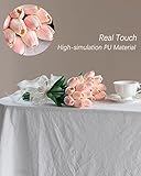 FERLLY Tulip Artificial Flowers with LED Light, Creative Gifts for Women, 15 pcs Real Touch Fake Tulip Lamp, for Mother's Day Holiday Wedding Photography Aesthetic Home Decor-Pink